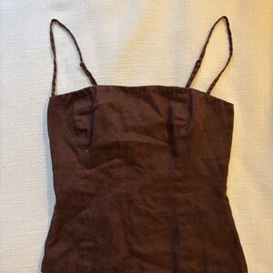 Reformation Chocolate Brown Camisole Top